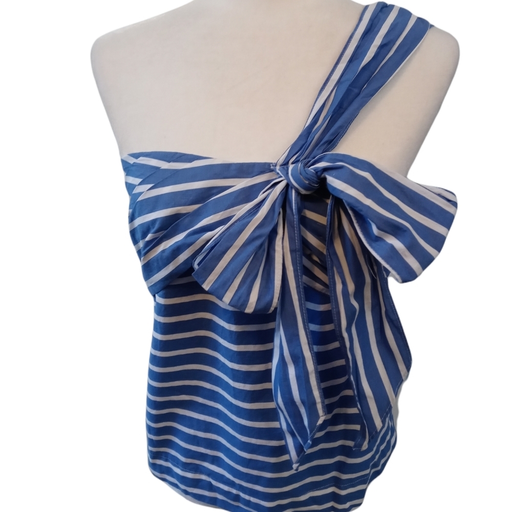 J.Crew, stripped one shoulder top,size 0